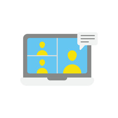 Online meeting vector icon