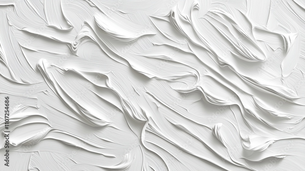 Aufkleber textured white paint creating smooth abstract design