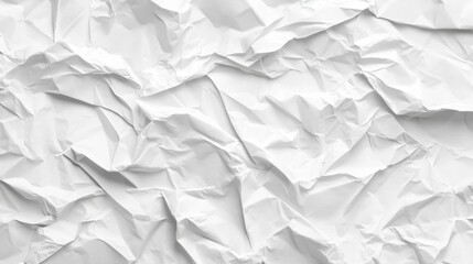 Obraz premium A close-up of crumpled white paper, revealing intricate folds and textures. The dynamic surface captures light, creating a soft yet compelling abstract aesthetic, perfect for modern design.