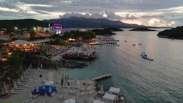 albania ksamil sea drone fly High quality 4k footage