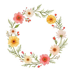 Obraz premium Beautiful flowers frame with transparent and high-quality background