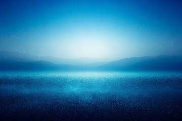 Fototapeta premium Stunning Blue Grainy Gradient Background with Noise Texture Effect for Dark Abstract Web Banner Design Featuring Ample Copy Space for Creative Use