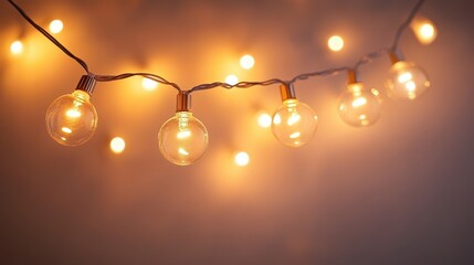 Decorative String Lights in Muted Pastel Tones for Elegant Ambiance