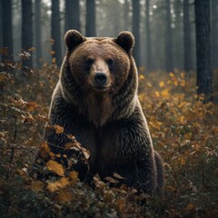 Obraz premium Imagine a bear that can control the seasons. What would it do?