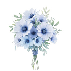Beautiful bouquets and flowers with transparent and high-quality background