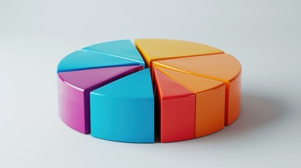 Obraz premium A colorful pie chart model representing data distribution.