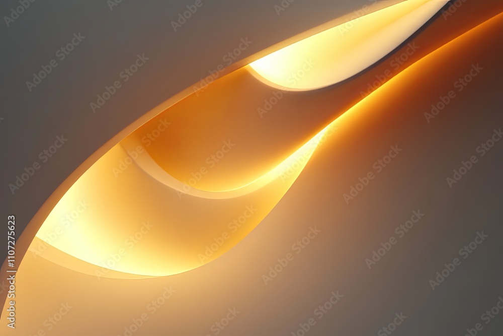 Poster light glimmers through abstract curves, showcasing artistic design in modern architecture. generativ