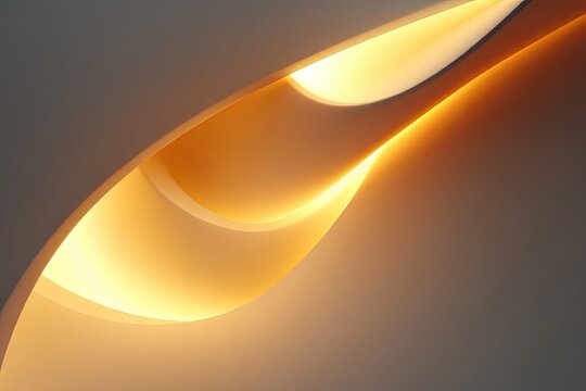 Light glimmers through abstract curves, showcasing artistic design in modern architecture. Generative AI