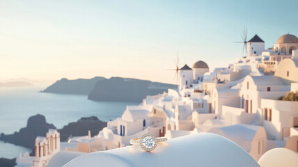 Fototapeta premium diamente en santorini