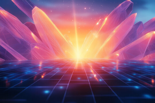 a futuristic background with glowing lights and a glowing background