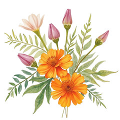 Obraz premium Beautiful bouquets and flowers with transparent and high-quality background