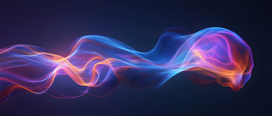 Abstract Colorful Energy Wave Flowing Dynamic Motion Background