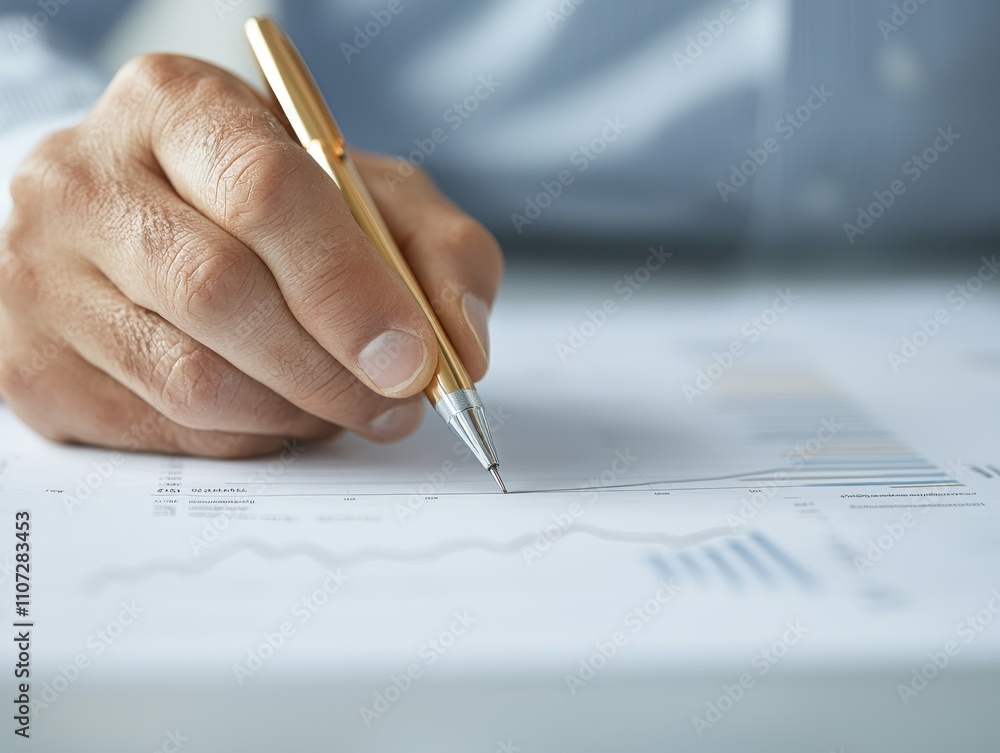 Poster business insights analyzing data trends office workspace report writing professional environment clo