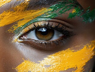 Vibrant cultural expression through body art urban setting portrait close-up perspective identity exploration