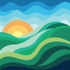 Obraz premium Abstract Wavy Pattern for Creative Backgrounds