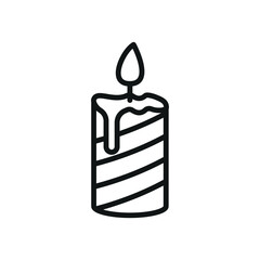 Christmas candle icon, a vibrant and detailed graphic, perfect for capturing the spirit of Christmas in your digital or print designs