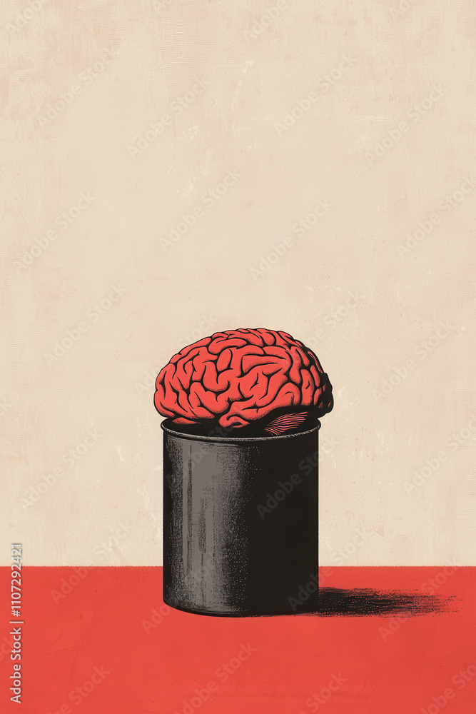 Aufkleber exploring the intricacies of the human mind through artistic representation of brain imagery in a su