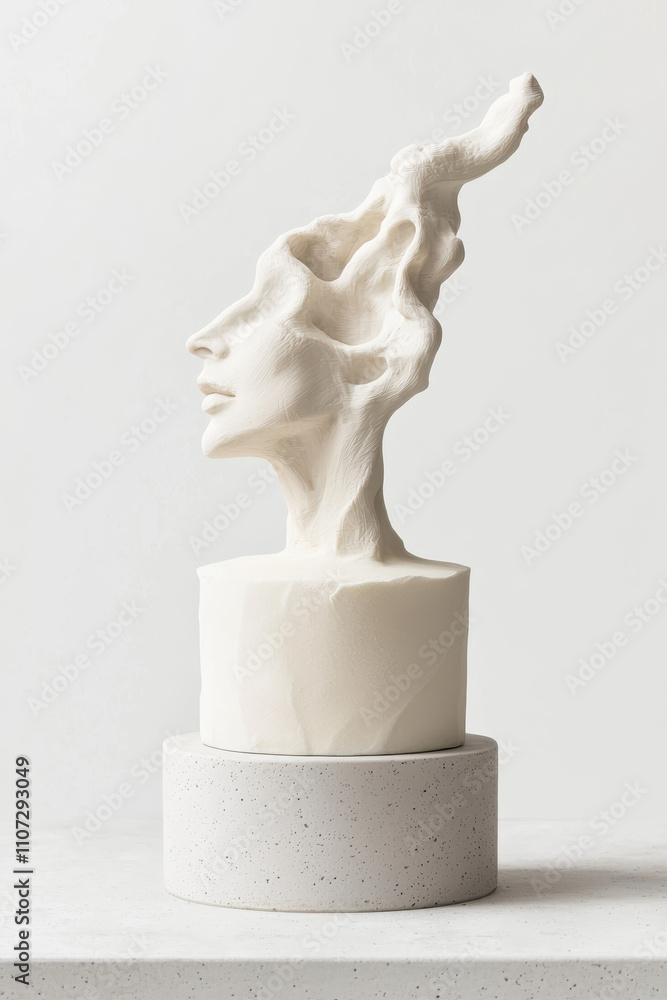 Poster abstract modern sculpture: a contemporary fusion of imagination and design in minimalist aesthetic e