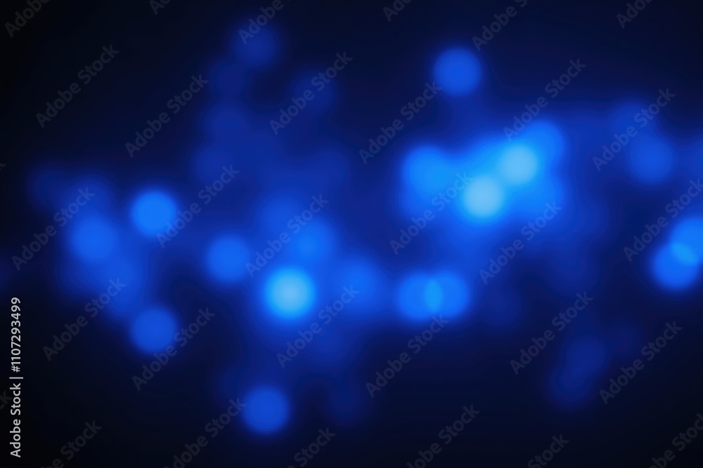 Poster mesmerizing blue bokeh lights in soft motion blur for abstract and dreamy backgrounds.