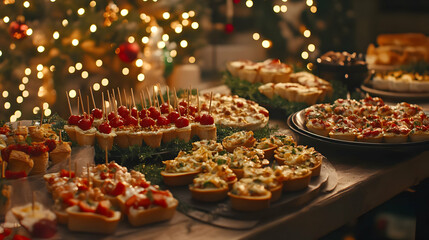 A Christmas Feast: Delicious Appetizers & Festive Food Photography