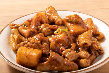 トッポギ入り　ホルモン麻婆