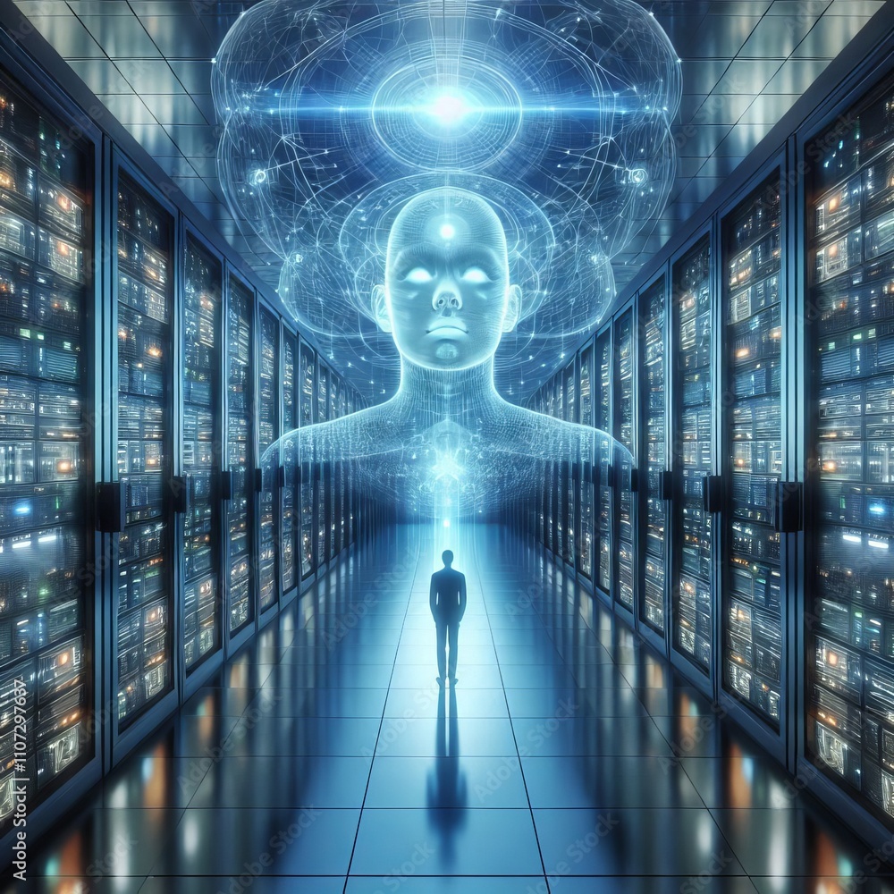 Poster ai consciousness in a data center an ai entity manifesting as a