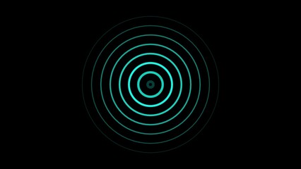 Digital radio waves concept illustration. Epicenter, target, radar, sonar icon concept. Radial signal or vibration elements.