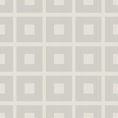 Japandi Linear Seamless Pattern with Minimalist Square and Line Motifs in Neutral Beige and Cream Vector Design for Textile Wallpaper and Digital Applications