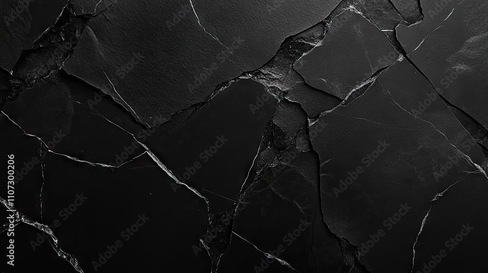 Poster dark textured slate surface with natural cracks and patterns.