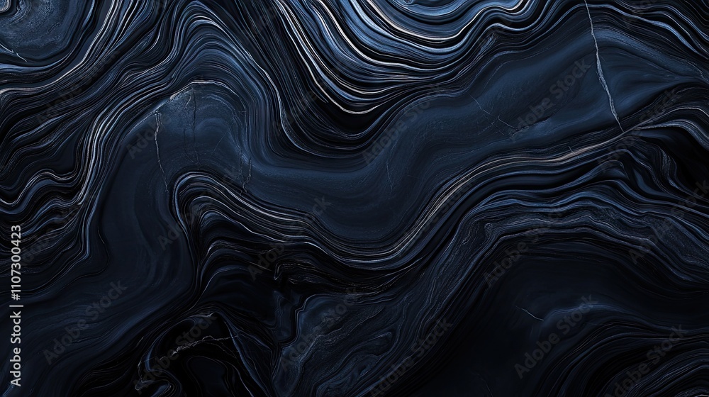 Poster abstract dark marble texture with swirling patterns and elegant flowing lines.