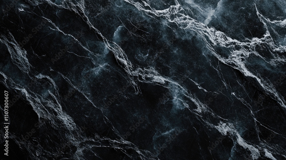 Poster abstract dark marble texture with elegant white veining patterns.