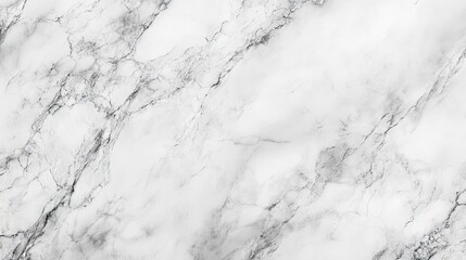 Obraz premium Elegant white marble texture with intricate gray veining.