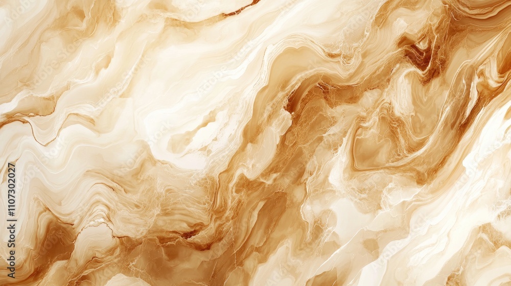 Aufkleber abstract beige and brown marble texture creating a warm and elegant pattern.