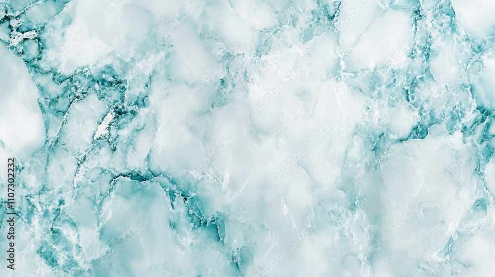 Poster abstract turquoise marble texture with intricate veining patterns.