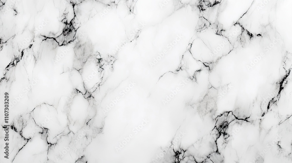 Poster elegant white marble texture with intricate gray veining patterns.
