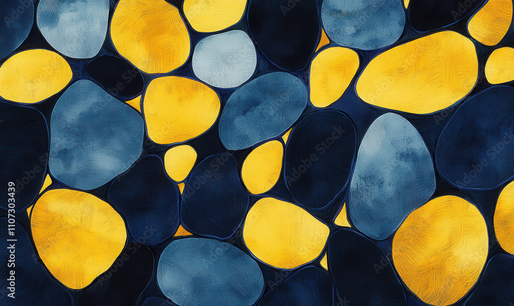 Poster captivating abstract pattern with vibrant colors and harmonious design for modern decorative art