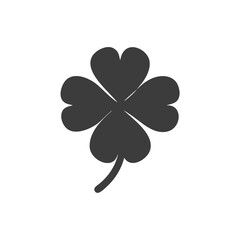 Silhouette black lucky clover leaf,  Three Leaf Clover SVG, Lucky SVG, Lucky Clover SVG, Clover Cut File, Clover Silhouette