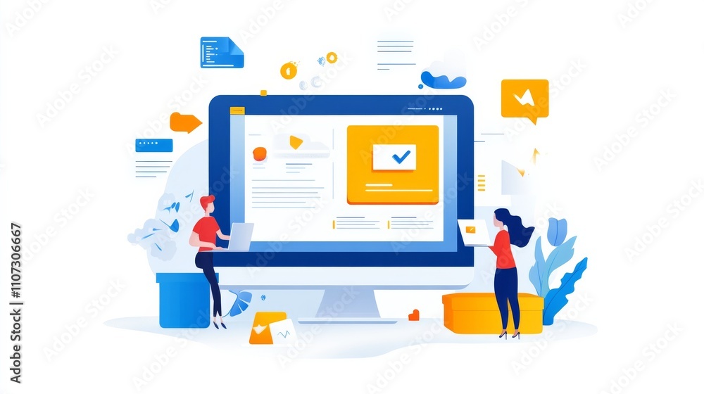 Poster website template design. modern vector illustration concept of web page design for website and mobil