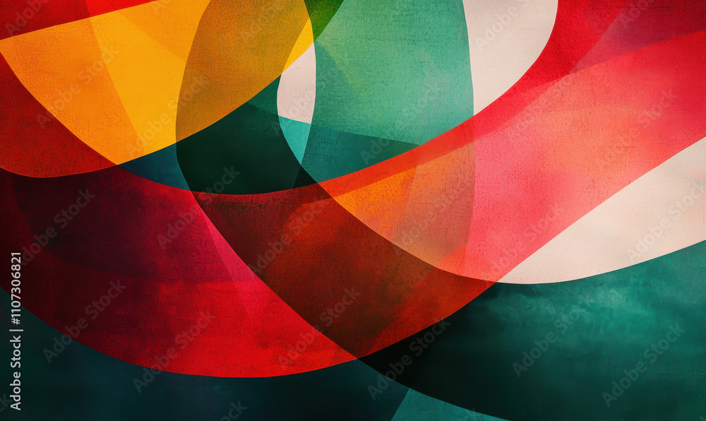 Poster vibrant abstract artistic design with colorful geometric patterns and dynamic textures for creative 