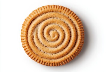 Fototapeta premium Crisp and Delightful Swirled Cookie: A Visual Treat for Dessert Lovers and Foodies