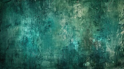 Obraz premium Teal green abstract canvas texture with vintage grunge background.
