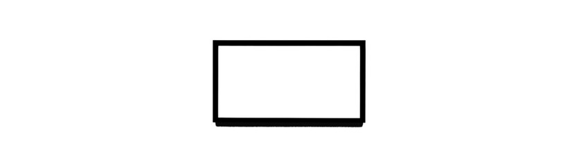 Flat screen television set isolated on black background, modern home entertainment concept.