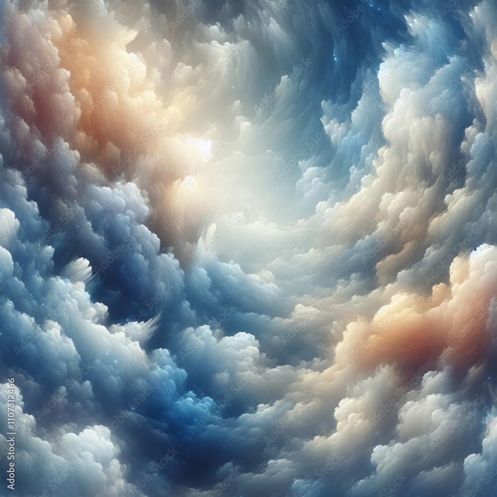 Poster cloud patterns abstract or representational patterns resembling