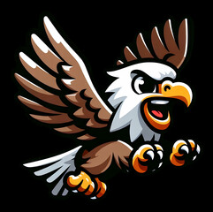 Obraz premium eagle cartoon mascot