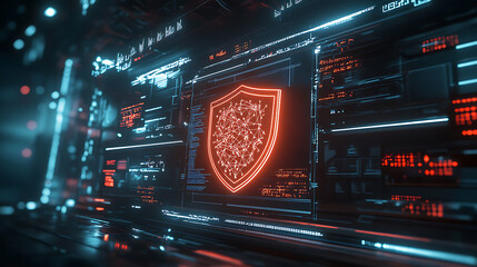 Obraz premium Cyber ​​Security, wallpaper, the technology security to protect an organization's confidential information