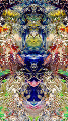 Fototapeta premium Abstract art background . Hand painting artwork on canvas .