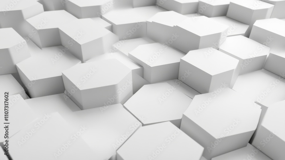 Poster abstract geometric dots connection on white background. abstract hexagon technology connect for conc