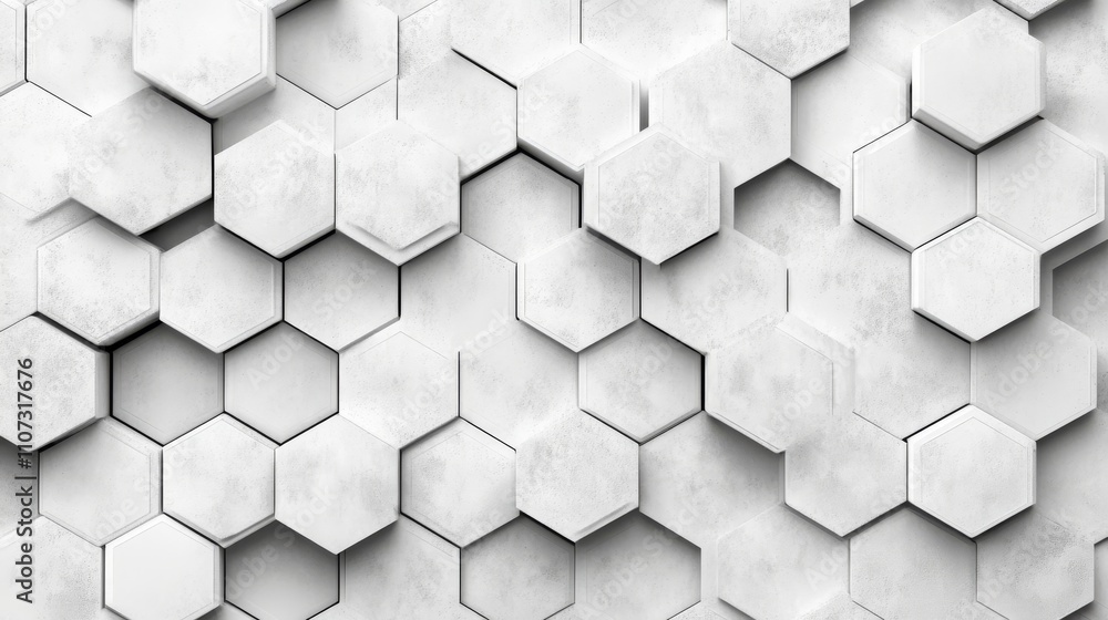 Aufkleber abstract geometric dots connection on white background. abstract hexagon technology connect for conc