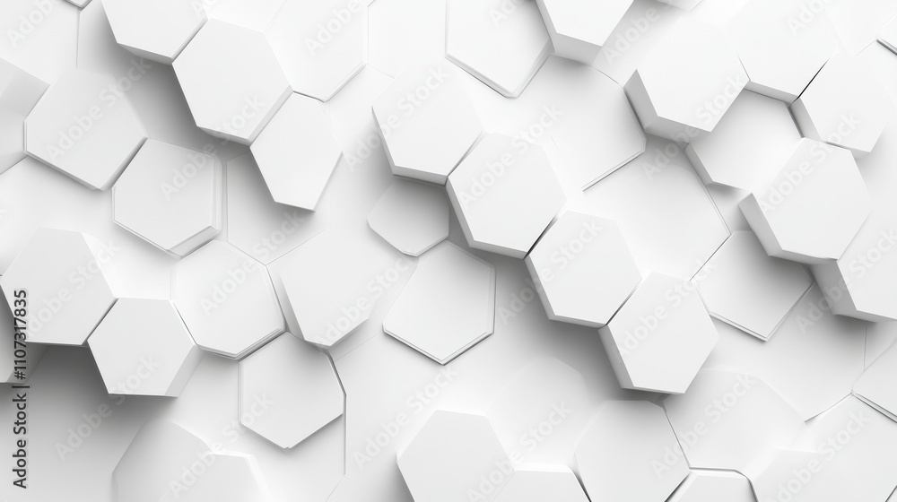 Aufkleber abstract geometric dots connection on white background. abstract hexagon technology connect for conc