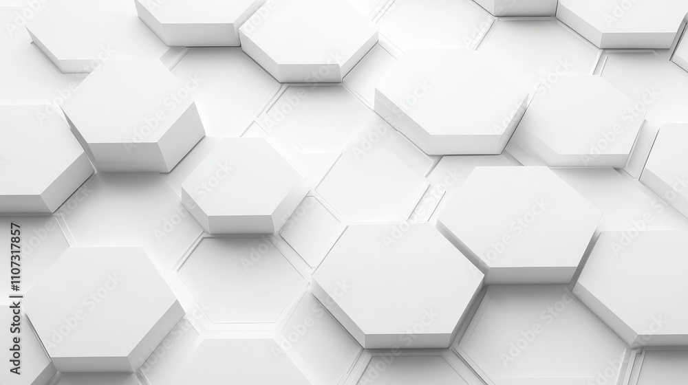 Aufkleber abstract geometric dots connection on white background. abstract hexagon technology connect for conc